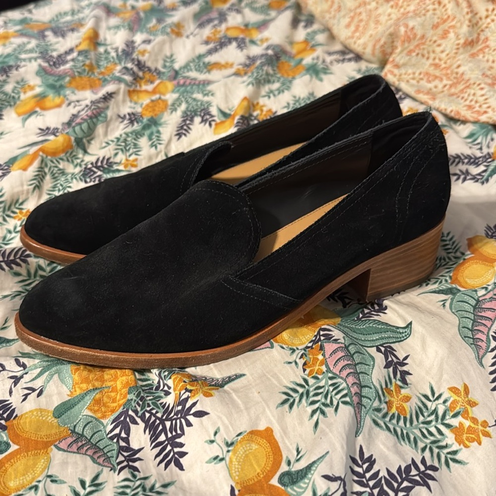 ✨ Anthropologie Sophia Block-Heeled Loafers Sz 8.5 - Picture 7 of 9